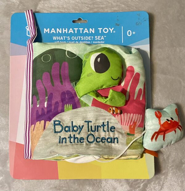 Baby Turtle in the Ocean Soft Book by Manhattan Toy / Brand New