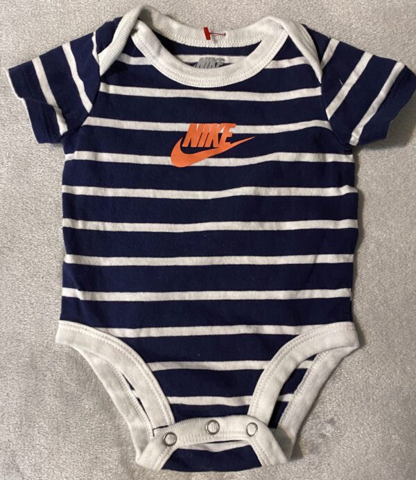 Nike / Blue Striped Onesie / 3 months / Excellent Condition!