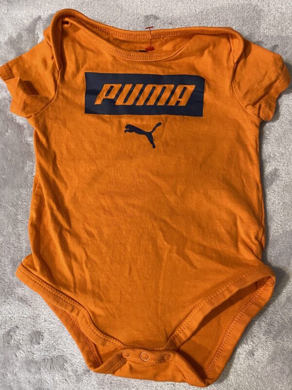 Puma / Orange Logo Onesie / 6-9 months / Excellent Condition!