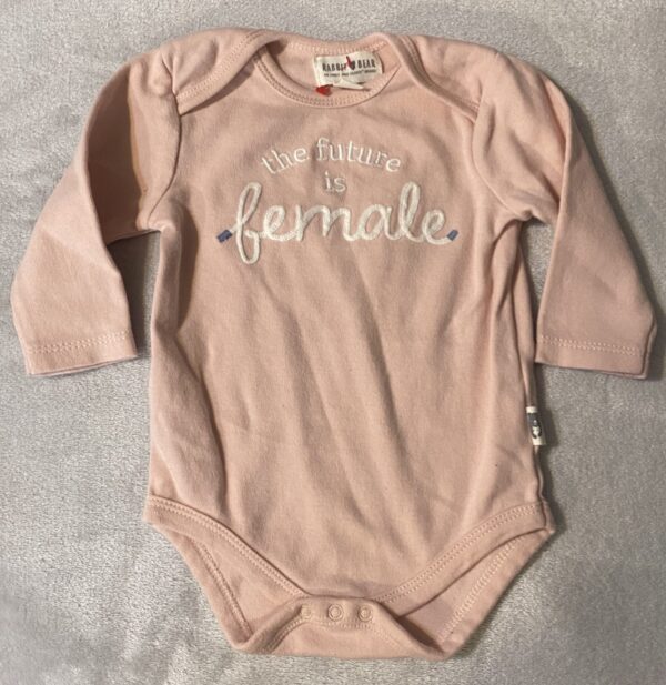 Rabbit + Bear / An Emily and Oliver Brand / Organic / Nordstrom / The Future is Female / Long Sleeved Onesie / 6-9 months / Great Condition