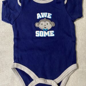 Baby Gear / Blue Monkey Applique Onesie / 6-9 months / Excellent Condition!