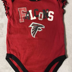 NFL Team Apparel / Atlanta Falcons Onesie / Ruffled Sleeves / 3-6 months / Excellent Condition!