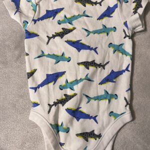 Old Navy / White Shark Onesie / 6-12 months / Good Condition